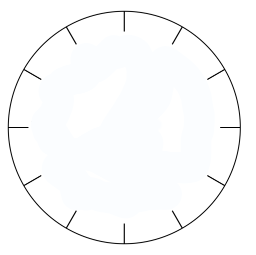Clock face with no hands.